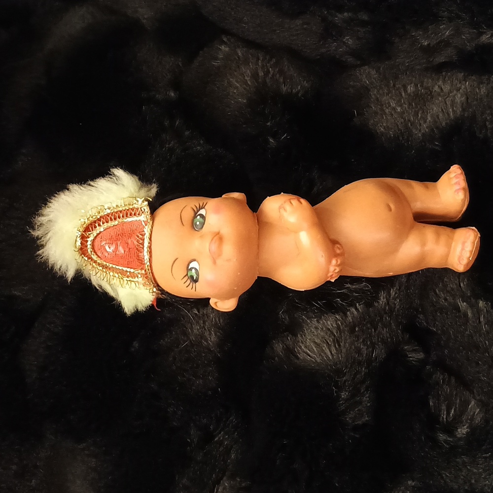 Vintage Doll with Feathered Hat.